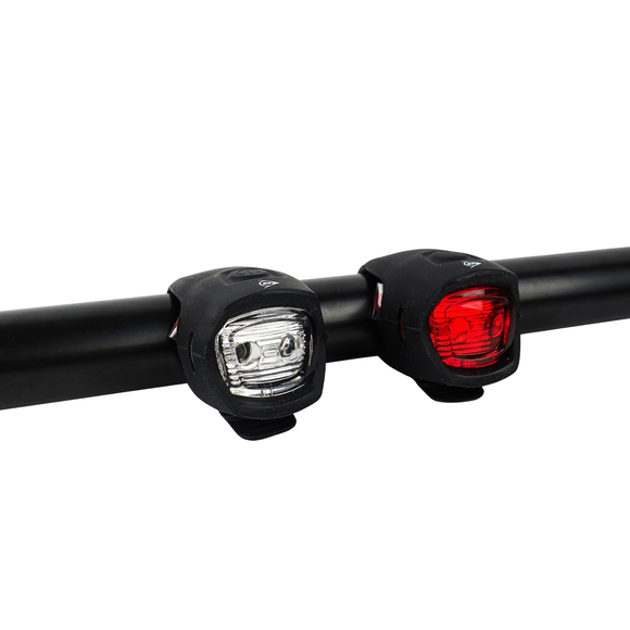 Zestaw lampek rowerowych Dunlop silikon 2 szt. 2111394