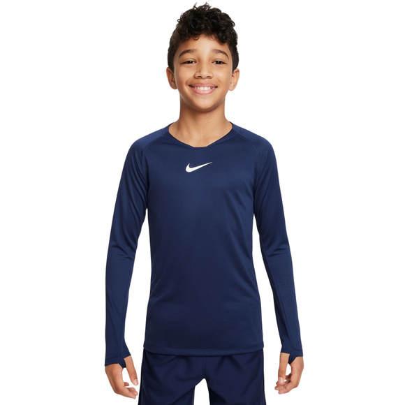 Koszulka dla dzieci Nike Dry Park First Layer JSY LS Junior granatowa AV2611 410