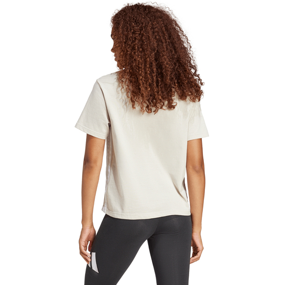Koszulka damska adidas Essentials 3-Stripes Cotton szara JE1237