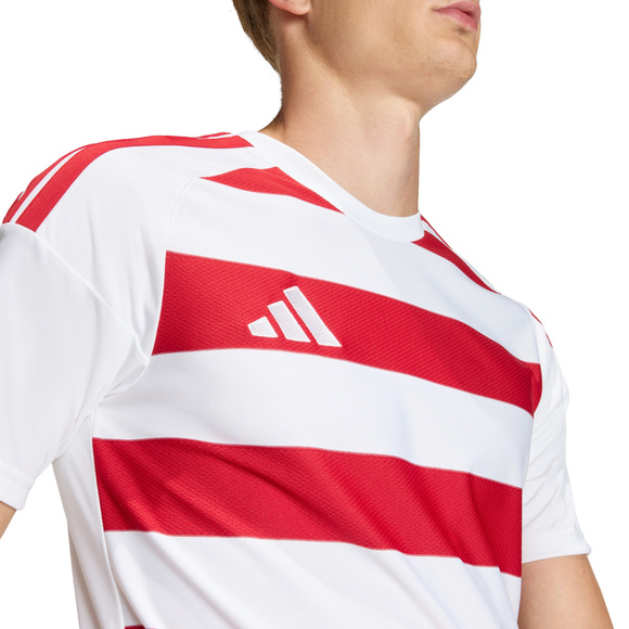 Koszulka męska adidas Hooped 26 Jersey biało-czerwona KF3388
