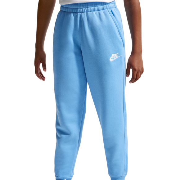Spodnie dla dzieci Nike Sportswear Club Fleece jasnoniebieskie FD3008 497