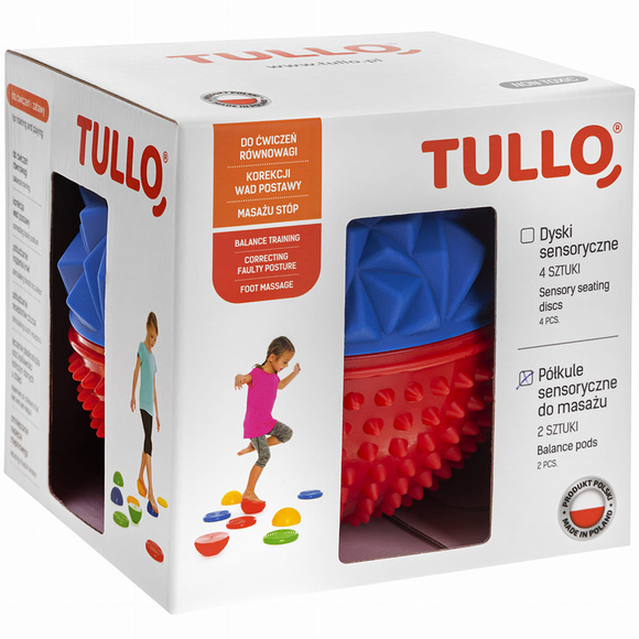 Półkule sensoryczne jeż/diament Tullo 483 2 szt. niebieska/czerwona