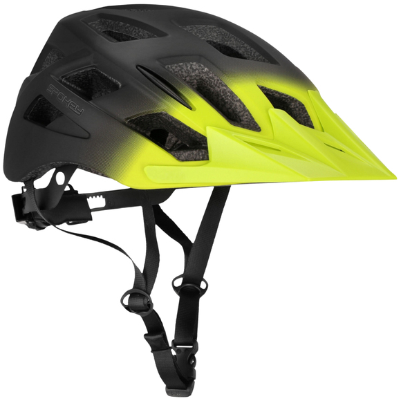 Kask rowerowy z oświetleniem Spokey Pointer M granatowo-żółty 941260