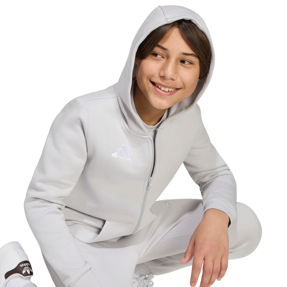Bluza dla dzieci adidas Entrada 26 Full Zip Hoodie jasnoszara KH1779