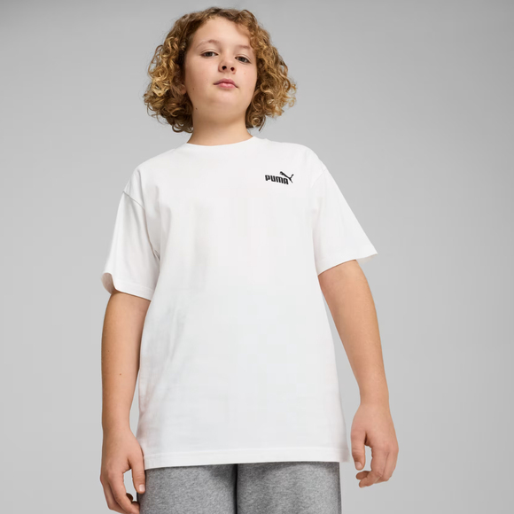 Koszulka dla dzieci Puma ESS Small No.1 Logo Relaxed Tee biała 684920 02