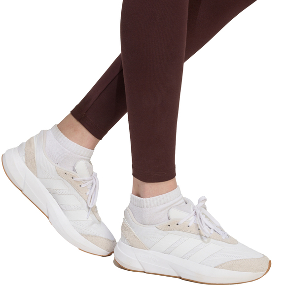Legginsy damskie adidas Essentials Linear Cotton brązowe JY4886