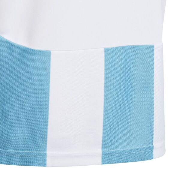 Koszulka dla dzieci adidas Striped 24 Jersey biało-błękitna IW2137