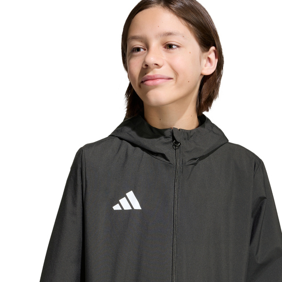 Kurtka dla dzieci adidas Entrada 26 All Weather czarna JZ9104