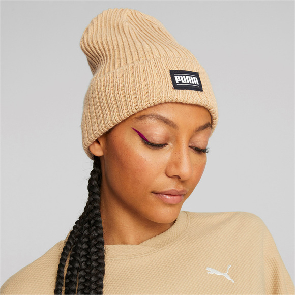 Czapka Puma Ribbed Classic Cuff Beanie beżowa 024038 07