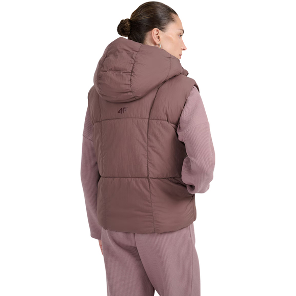 Kamizelka damska 4F F299 ciemny brązowy 4FWAW25TVJAF299 80S