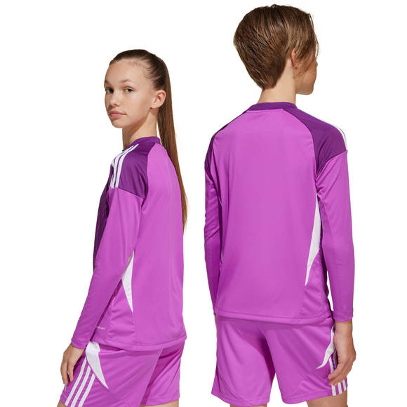 Koszulka bramkarska dla dzieci adidas Tiro 25 Competition fioletowa JJ1934