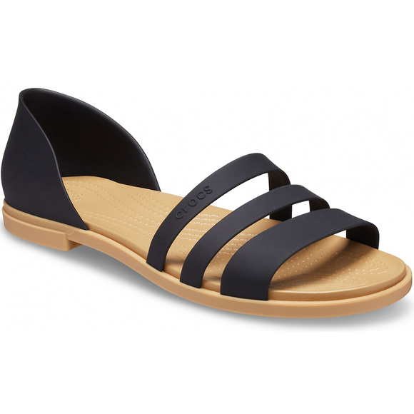 Sandały damskie Crocs Tulum Open Flat W czarne 206109 00W