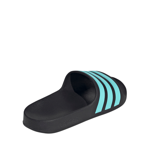 Klapki dla dzieci adidas Adilette Aqua Slides czarno-niebieskie JS2497