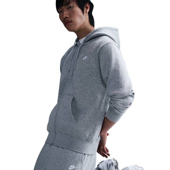 Bluza męska Nike Club BB FZ Hoodie szara FN3861 063