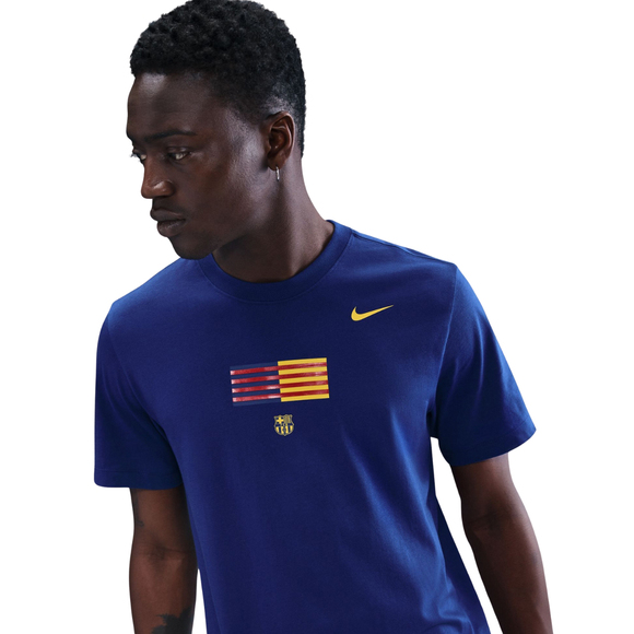 Koszulka męska Nike FC Barcelona Flag Tee granatowa HQ8405 455