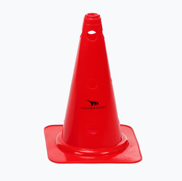 Pachołek wysoki z dziurami 38 cm Czerwony