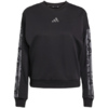 Bluza damska adidas Animal Print 3-Stripes French Terry Sweatshirt czarna JM1835