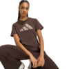 Koszulka damska adidas Animal Graphic brązowa KT2676