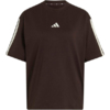 Koszulka damska adidas Essentials 3-Stripes Boyfriend ciemnobrązowa KX0794