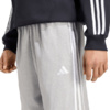 Spodnie męskie adidas Essentials 3-Stripes Single Jersey Tapered Open Hem szare KY4215