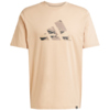 Koszulka męska adidas Camo Logo Graphic beżowa JM6382