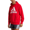 Bluza męska adidas Essentials French Terry Big Logo Hoodie czerwona IC9365