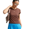 Koszulka damska Nike Sportswear Chill Knit jasny brąz FV5508 259