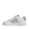 Buty dla dzieci adidas Grand Court 3.0 biało-srebrne JP9368