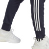 Spodnie męskie adidas Essentials French Terry Tapered Cuff 3-Stripes granatowe IC9406