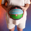 Piłka koszykowa Meteor Dribble niebiesko-zielono-czarna 07093