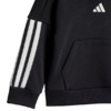 Dres dla dzieci adidas Essentials Joggers 3 Stripes Fleece Hoodie czarny JD6484