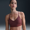 Stanik sportowy Nike Dri-Fit Indy brązowy FD1062 219 
