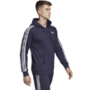 Bluza męska adidas Essentials 3 Stripes FZ FT granatowa DU0471