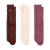 Skarpety Nike Everyday Cushioned Crew 3 pary brązowe, beżowe, różowe SX7664 915