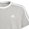 Koszulka dla dzieci adidas Essentials 3-Stripes Cotton Loose Fit Boyfriend Tee szara IC3637