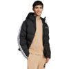 Kurtka męska adidas Essentials Climawarm 3 Stripes Puffer Down Hooded czarna JM4165