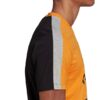 Koszulka męska adidas Essentials Colorblock Single Jersey Tee pomarańczowo-czarna HE4328