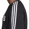 Bluza męska adidas Essentials 3S Crew FL czarna DQ3084