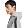 Bluza męska adidas Essentials 3-Stripes French Terry Hoodie szara KY4202
