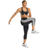 Legginsy damskie adidas 3/4 Optime Essentials Workout 3-Stripes czarne KE6062