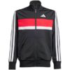 Dres dla dzieci adidas Seasonal Essentials Tiberio 3-Stripes czarno-czerwono-biały JC7519