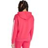 Bluza damska adidas Essentials 3-Stripes Full-Zip Fleece Hoodie różowa KF6272