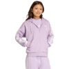 Bluza damska adidas Essentials 3-Stripes Full-Zip Fleece Hoodie fioletowa JY3080