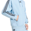 Bluza męska adidas Essentials 3-Stripes Fleece Hoodie błękitna KY4170