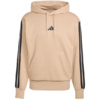 Bluza męska adidas Essentials 3-Stripes Fleece Hoodie beżowa JX0695
