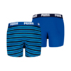 Bokserki dla dzieci Puma Everyday Striped 2 pak niebiesko-czarne 938970 04