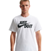 Koszulka męska Nike Tee Just do It Swoosh biała AR5006 100