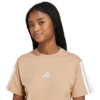 Koszulka damska adidas Essentials 3-Stripes Cotton beżowa JV7359