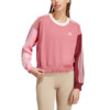 Bluza damska adidas Essentials 3-Stripes Crop różowa IC9875