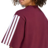 Koszulka damska adidas Essentials 3-Stripes Boyfriend bordowa KF6287
